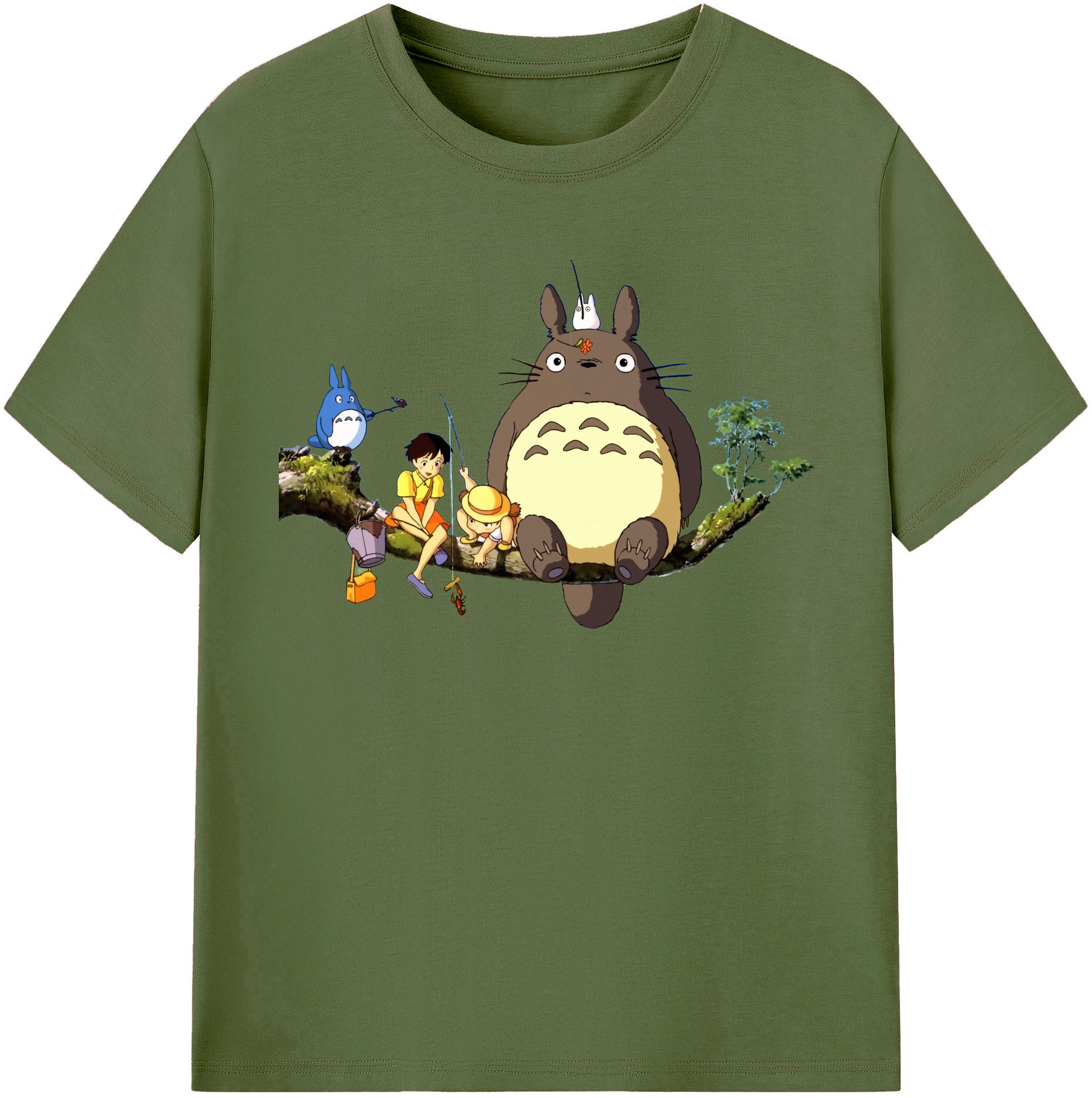 （画像用） となりのトトロ 草壁メイ 草壁サツキ My Neighbor Totoro Satsuki Kusakabe Mei Kusakabe 綿100％半袖Tシャツ（フロントプリント）